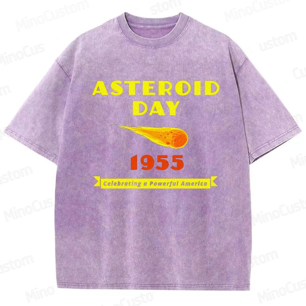 Vintage Washed Asteroid City - Inspired Graphic T - shirt