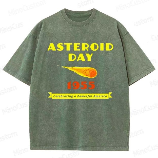 Vintage Washed Asteroid City - Inspired Graphic T - shirt
