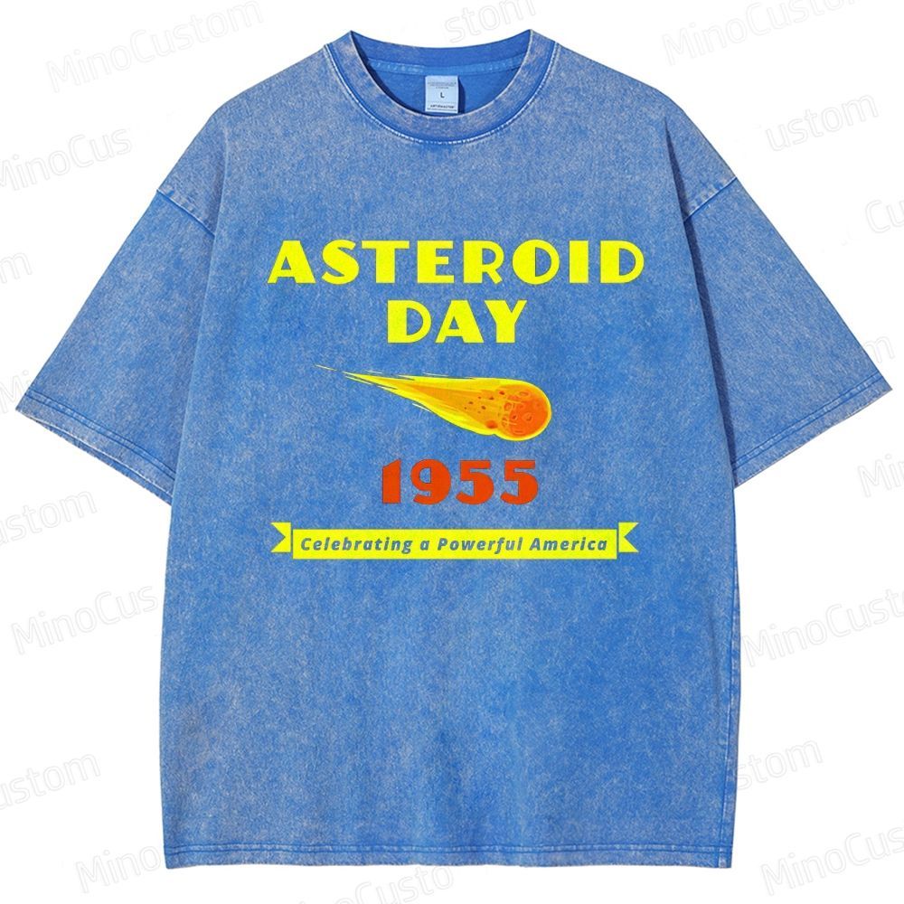 Vintage Washed Asteroid City - Inspired Graphic T - shirt
