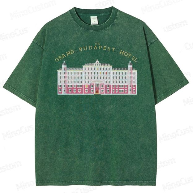 Vintage Washed The Grand Budapest Hotel Graphic Comedy - Drama T - shirt
