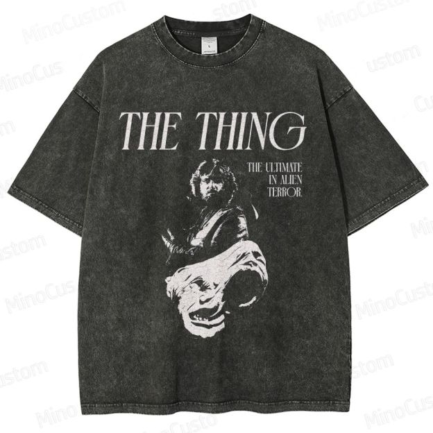 Vintage Washed The Thing Graphic Sci - Fi Horror T - shirt