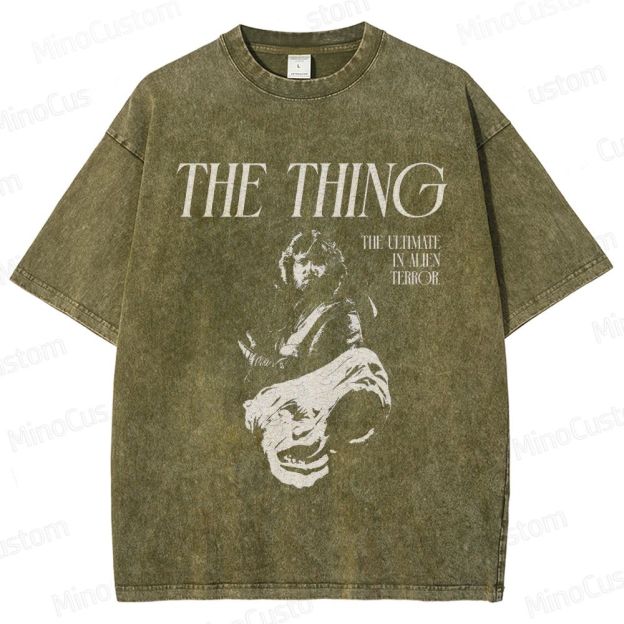 Vintage Washed The Thing Graphic Sci - Fi Horror T - shirt