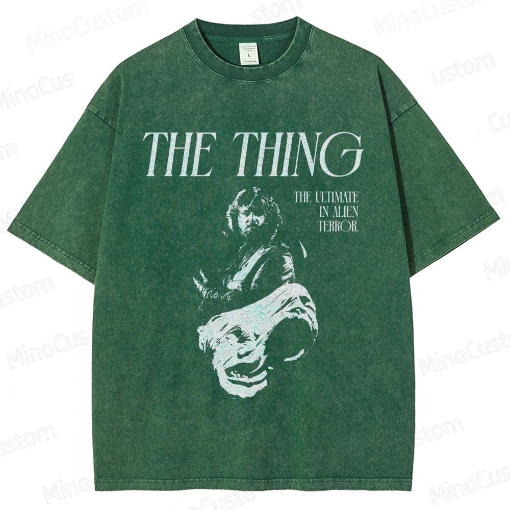 Vintage Washed The Thing Graphic Sci - Fi Horror T - shirt