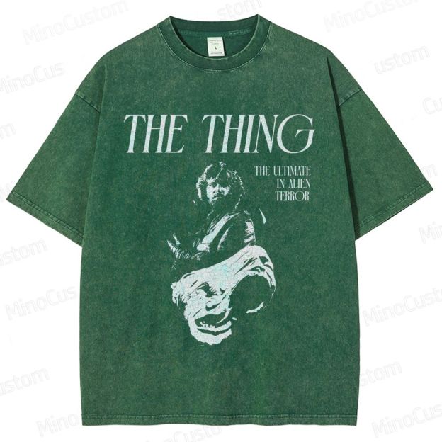 Vintage Washed The Thing Graphic Sci - Fi Horror T - shirt