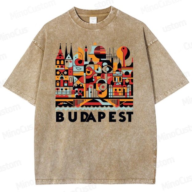 Vintage Washed The Grand Budapest Hotel - Inspired Graphic T - shirt