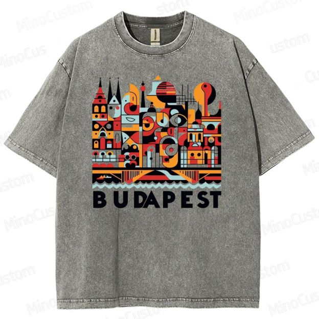 Vintage Washed The Grand Budapest Hotel - Inspired Graphic T - shirt