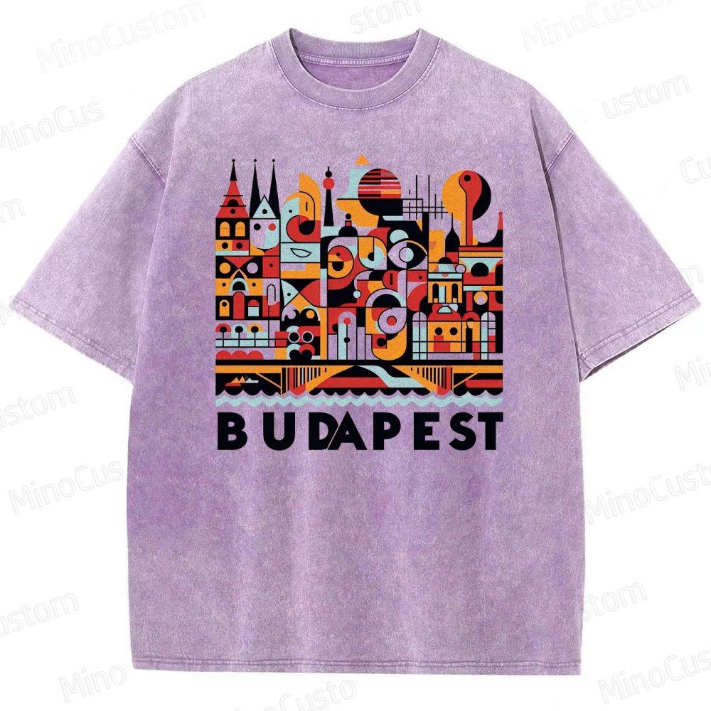 Vintage Washed The Grand Budapest Hotel - Inspired Graphic T - shirt