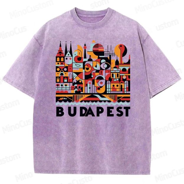 Vintage Washed The Grand Budapest Hotel - Inspired Graphic T - shirt
