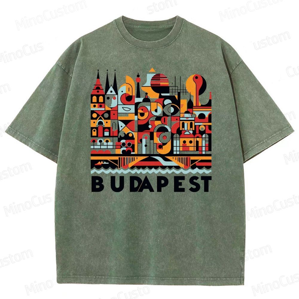 Vintage Washed The Grand Budapest Hotel - Inspired Graphic T - shirt