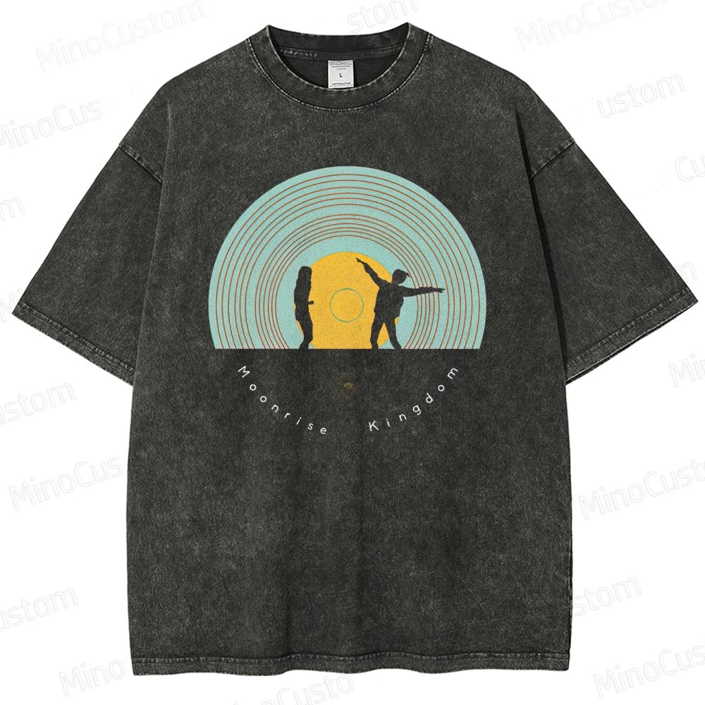 Vintage Washed Moonrise Kingdom Graphic Comedy - Drama T - shirt