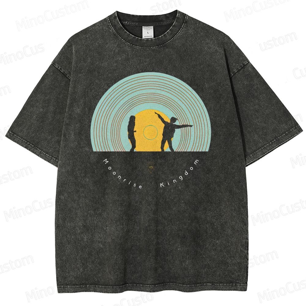 Vintage Washed Moonrise Kingdom Graphic Comedy - Drama T - shirt