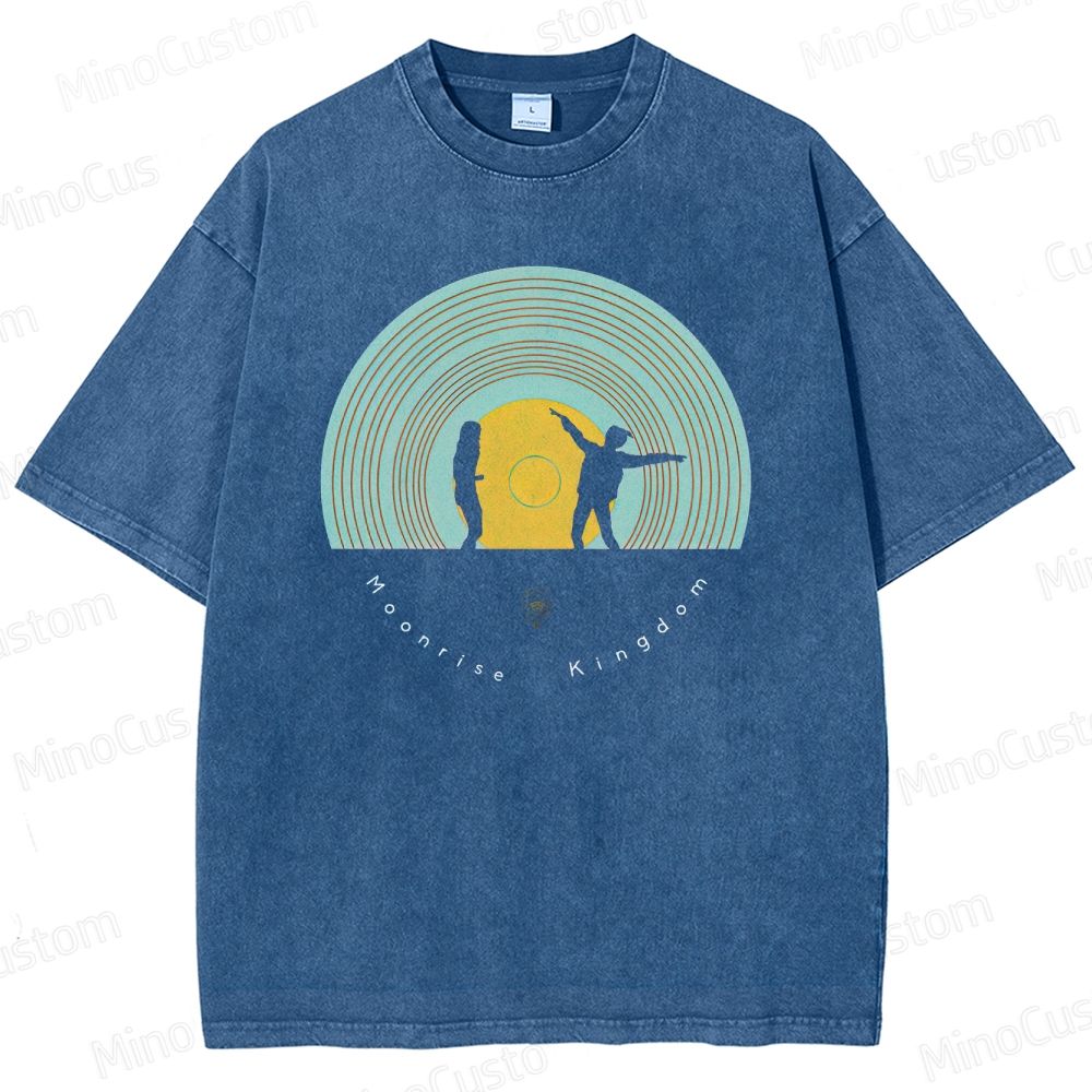 Vintage Washed Moonrise Kingdom Graphic Comedy - Drama T - shirt