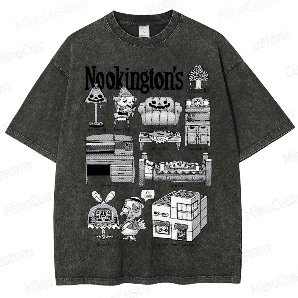 Vintage Washed Animal Crossing Nookington's Graphic Game T - shirt