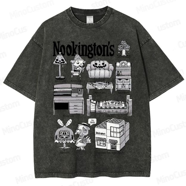 Vintage Washed Animal Crossing Nookington's Graphic Game T - shirt
