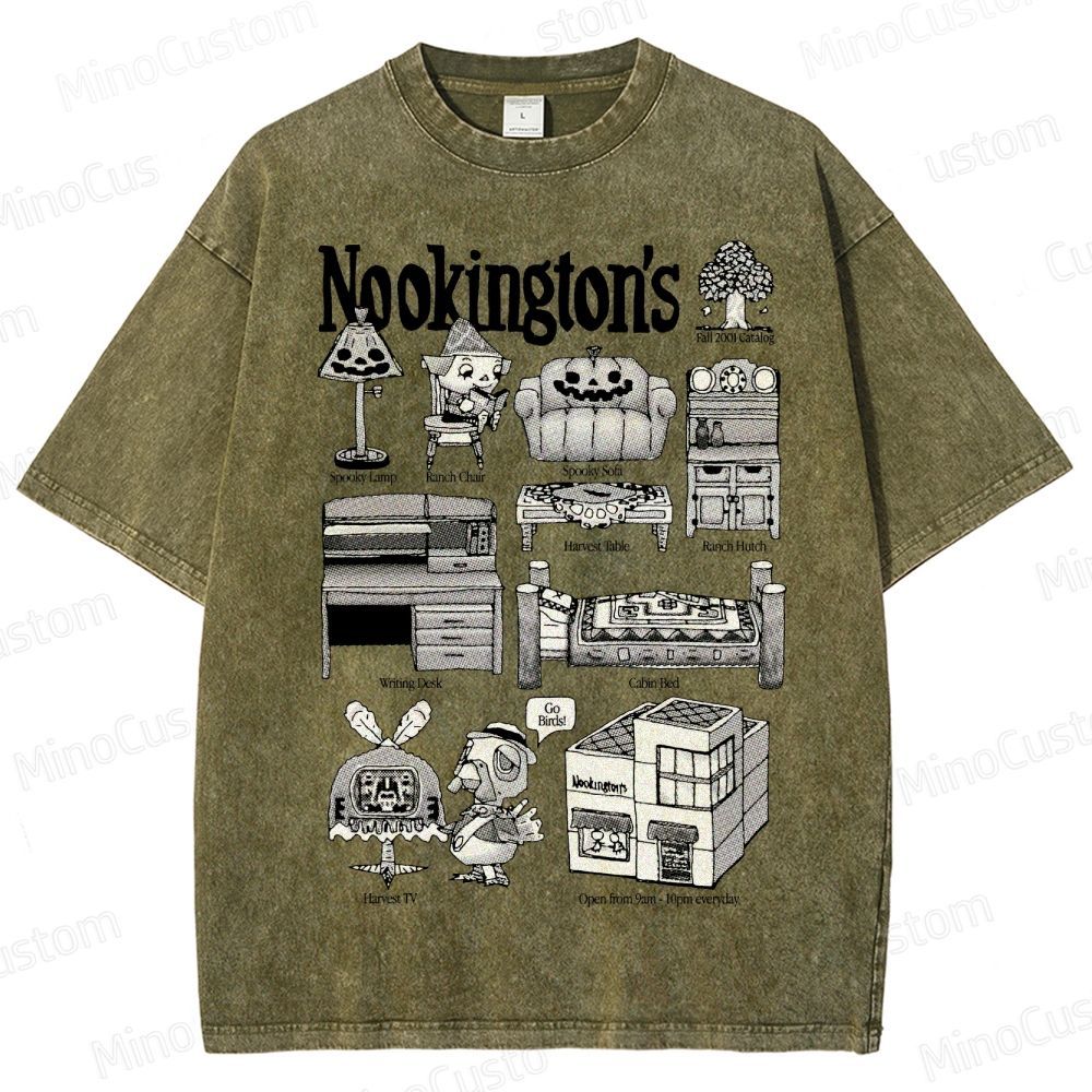Vintage Washed Animal Crossing Nookington's Graphic Game T - shirt