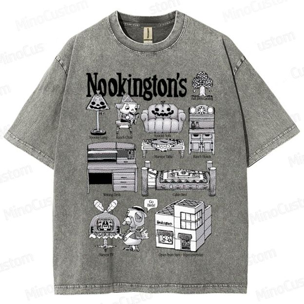 Vintage Washed Animal Crossing Nookington's Graphic Game T - shirt