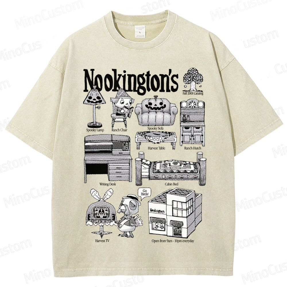 Vintage Washed Animal Crossing Nookington's Graphic Game T - shirt