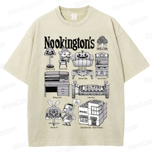 Vintage Washed Animal Crossing Nookington's Graphic Game T - shirt