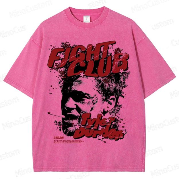 Vintage Washed Fight Club Tyler Durden Graphic Drama Thriller T - shirt