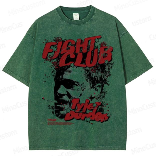 Vintage Washed Fight Club Tyler Durden Graphic Drama Thriller T - shirt
