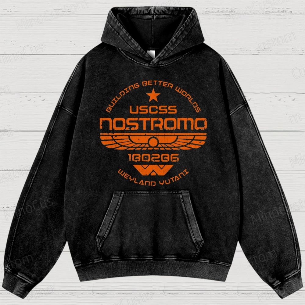 Deep Space Freight Division Geek Washed Hoodies 