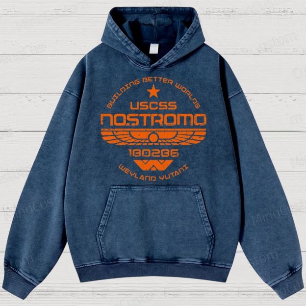 Deep Space Freight Division Geek Washed Hoodies 