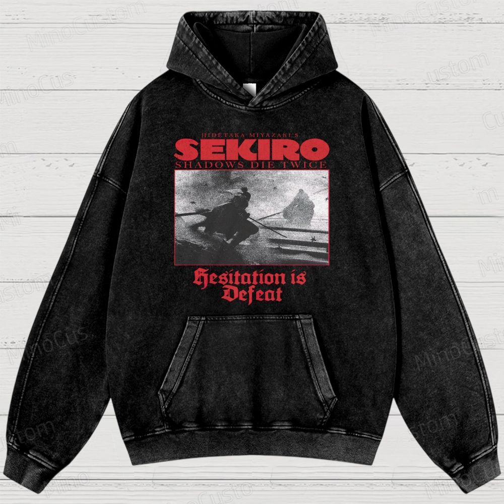 Hidetaka Miyazaki's Sekiro -Shadows Die Twice  Washed Hoodies 