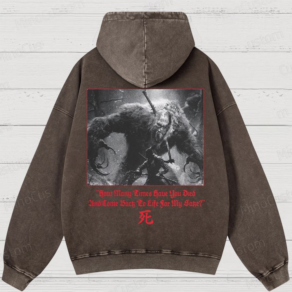 Hidetaka Miyazaki's Sekiro -Shadows Die Twice  Washed Hoodies 