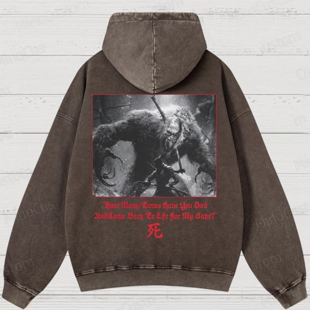 Hidetaka Miyazaki's Sekiro -Shadows Die Twice  Washed Hoodies 