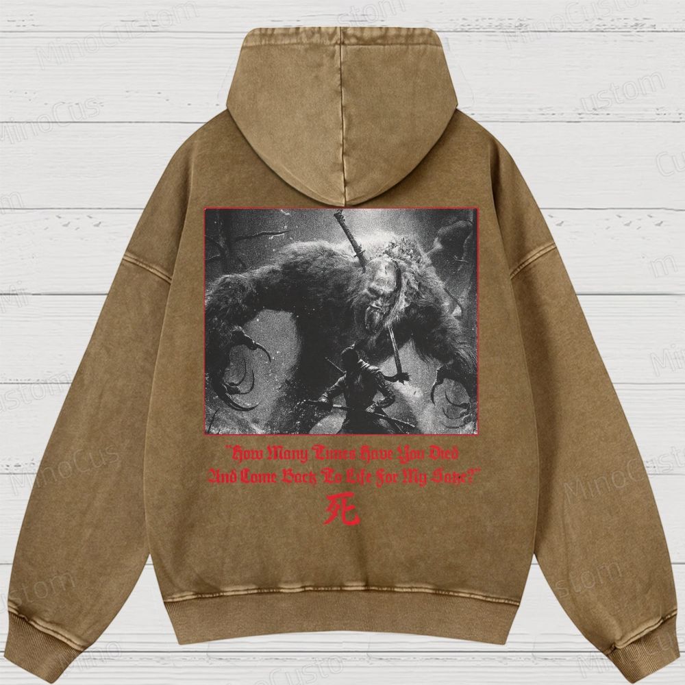 Hidetaka Miyazaki's Sekiro -Shadows Die Twice  Washed Hoodies 