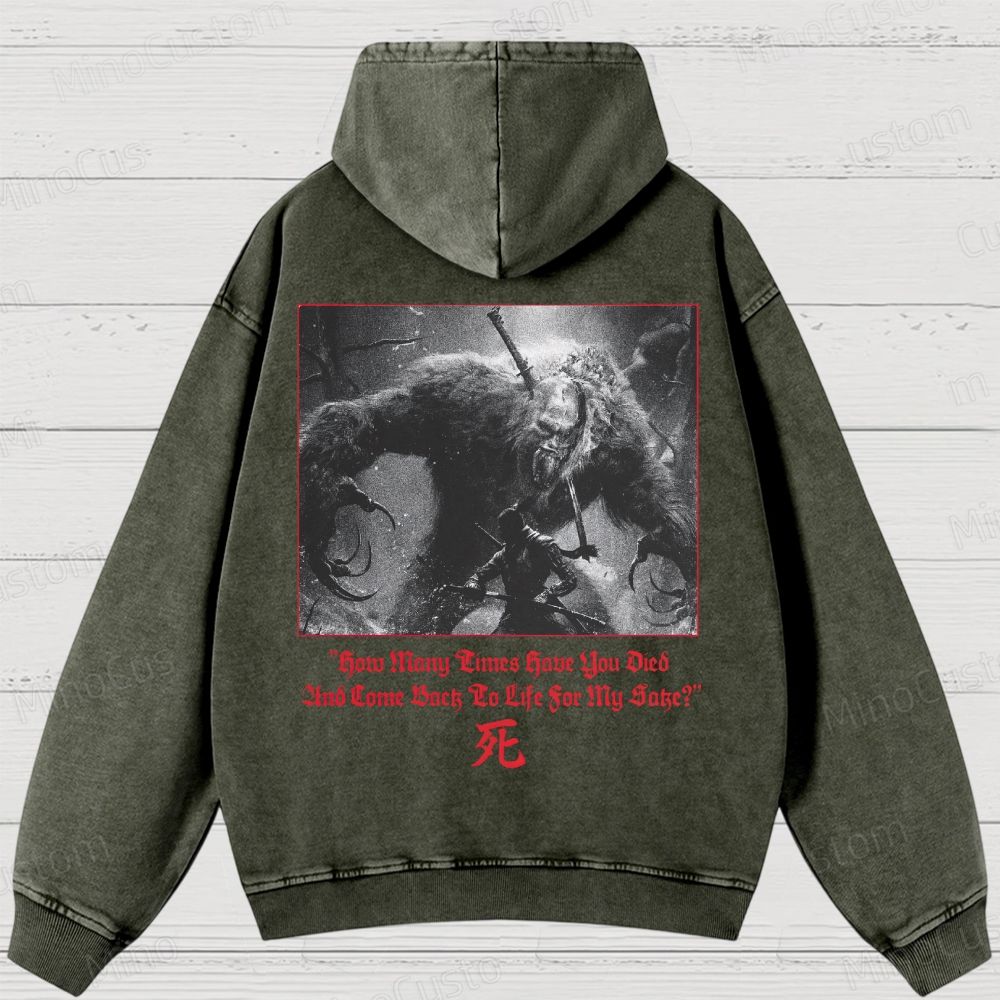 Hidetaka Miyazaki's Sekiro -Shadows Die Twice  Washed Hoodies 