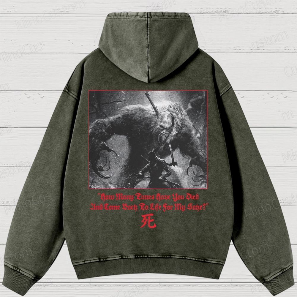 Hidetaka Miyazaki's Sekiro -Shadows Die Twice  Washed Hoodies 