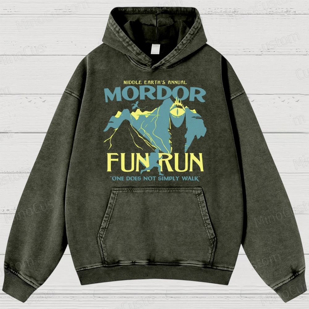 Mordor Fun Run Washed Hoodies