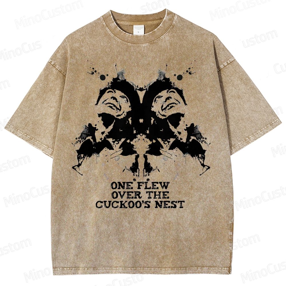 Vintage Washed One Flew Over the Cuckoo's Nest Graphic Drama T - shirt