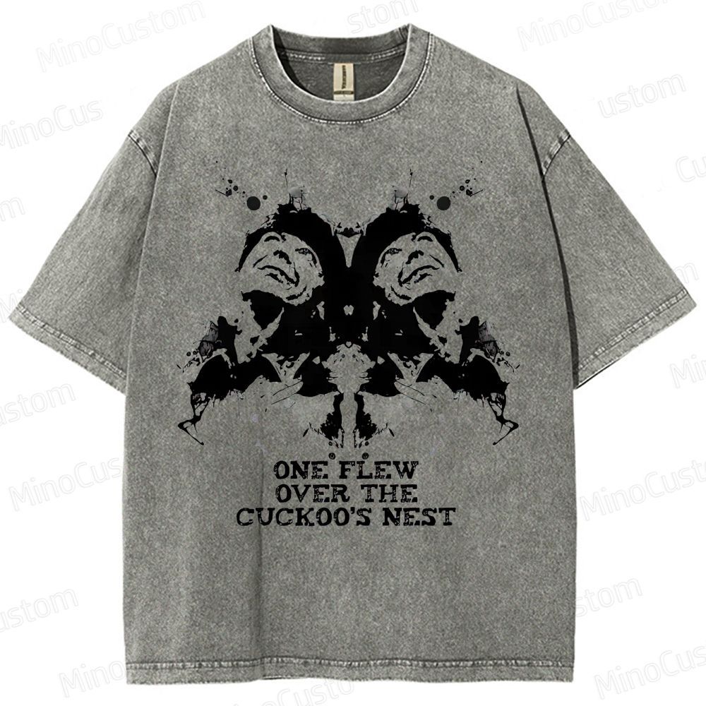 Vintage Washed One Flew Over the Cuckoo's Nest Graphic Drama T - shirt
