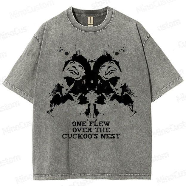 Vintage Washed One Flew Over the Cuckoo's Nest Graphic Drama T - shirt