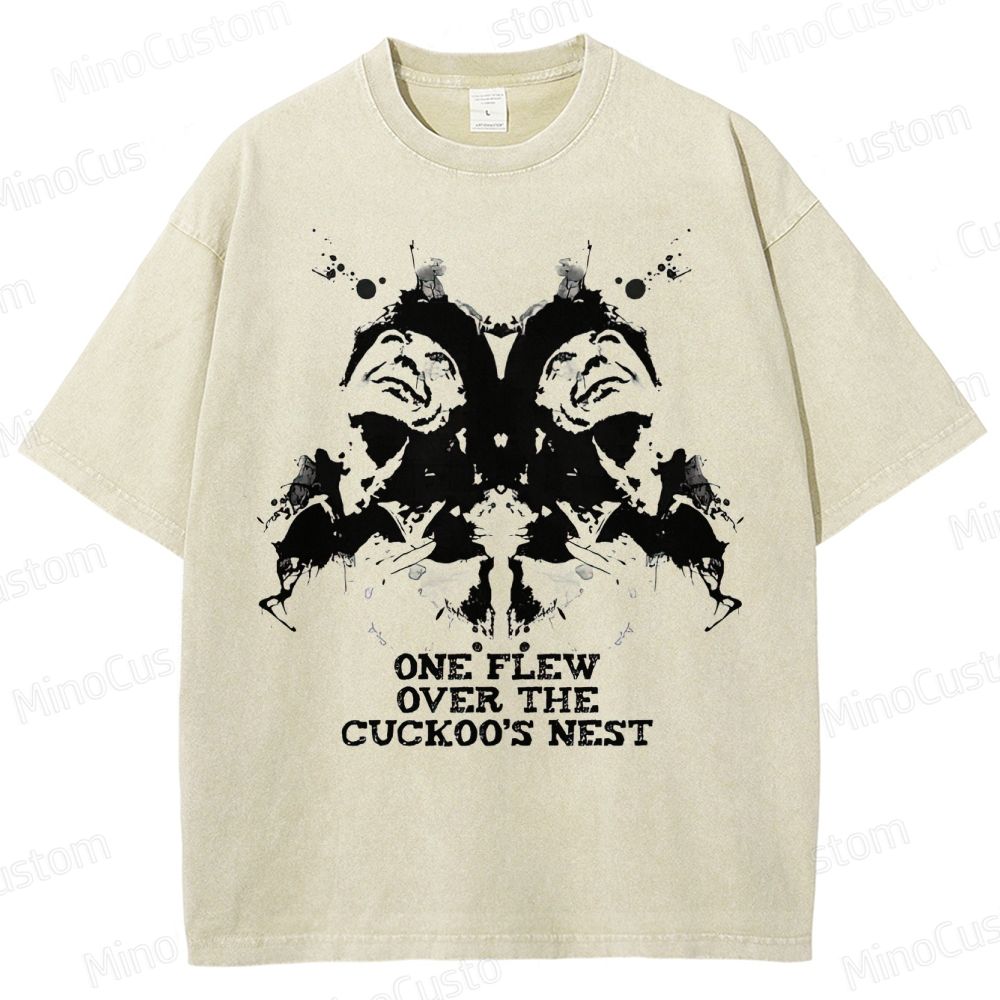 Vintage Washed One Flew Over the Cuckoo's Nest Graphic Drama T - shirt
