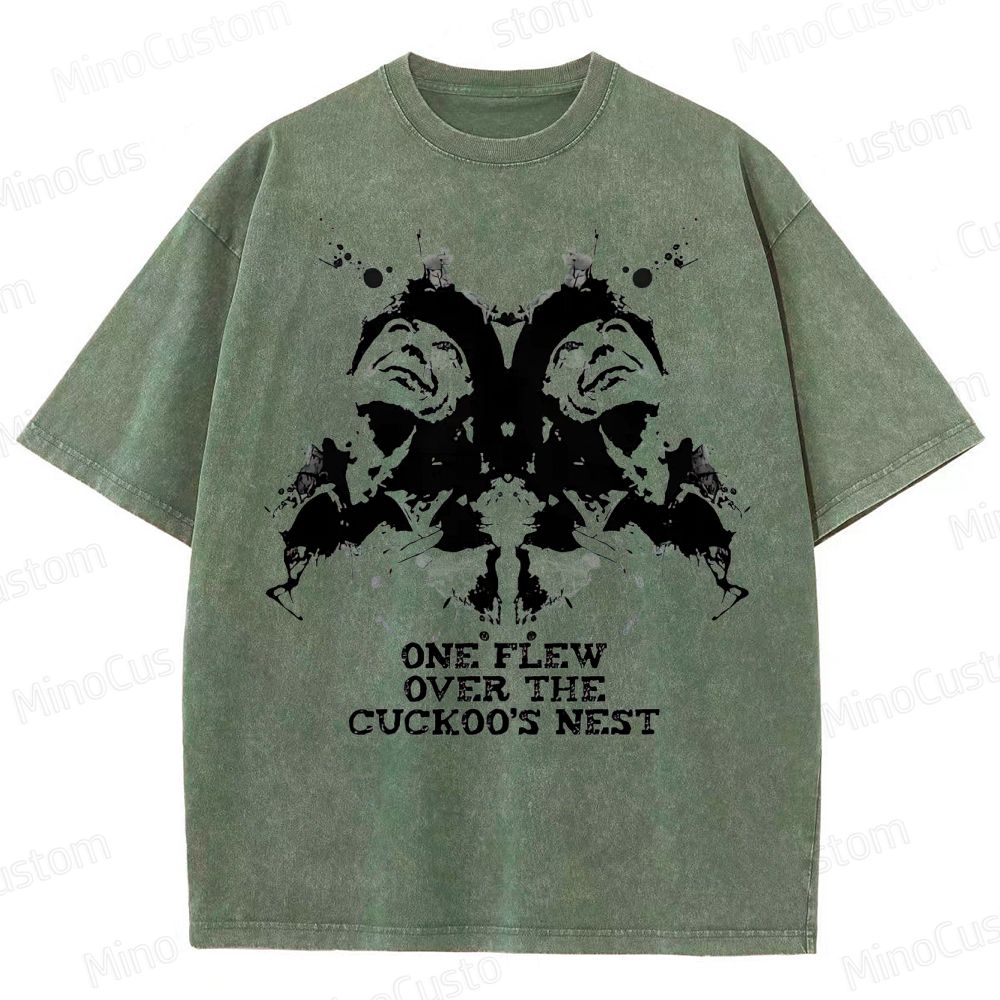 Vintage Washed One Flew Over the Cuckoo's Nest Graphic Drama T - shirt