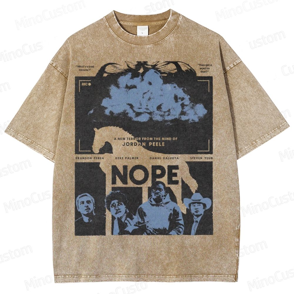 Jordan Peele Horror Film Washed T-Shirt