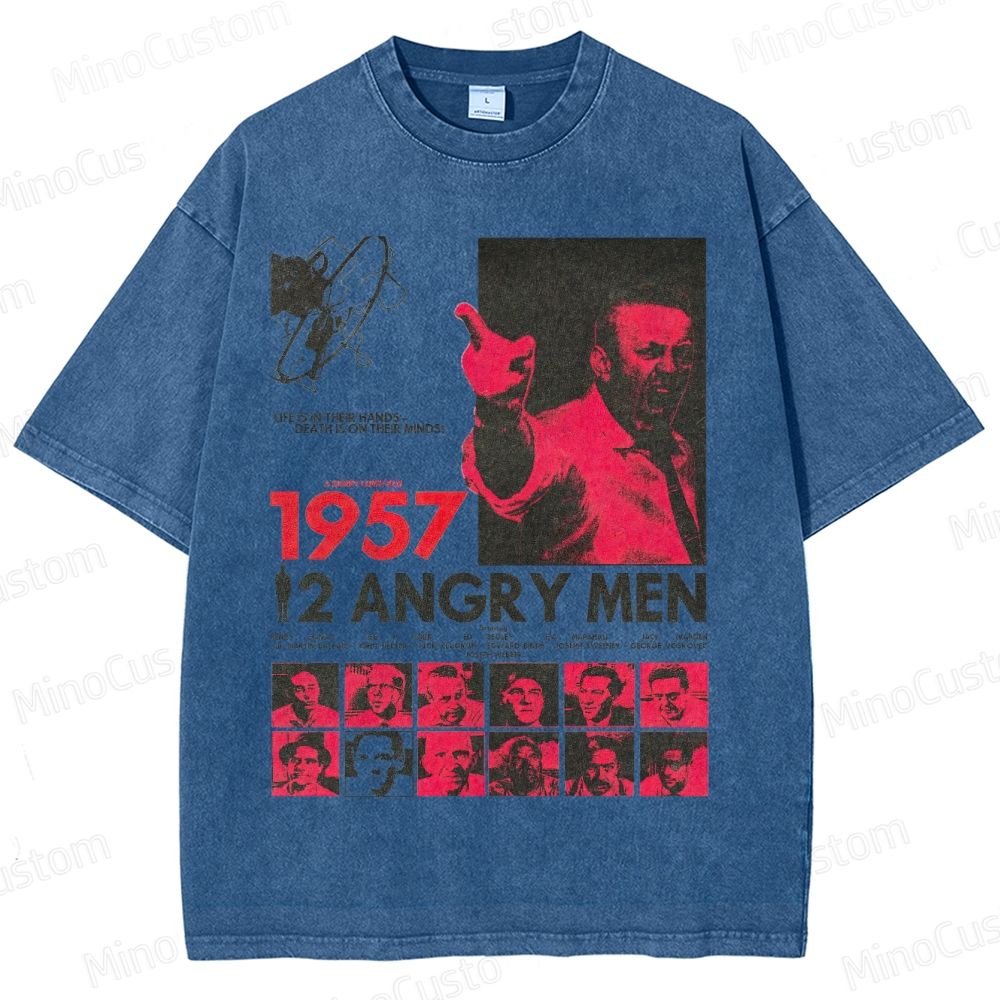 12 Angry Men 1957 Vintage Movie Washed T-Shirt 
