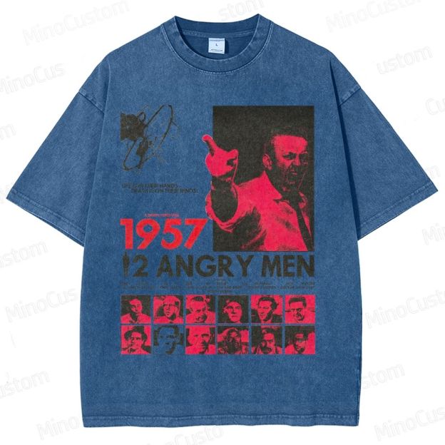 12 Angry Men 1957 Vintage Movie Washed T-Shirt 