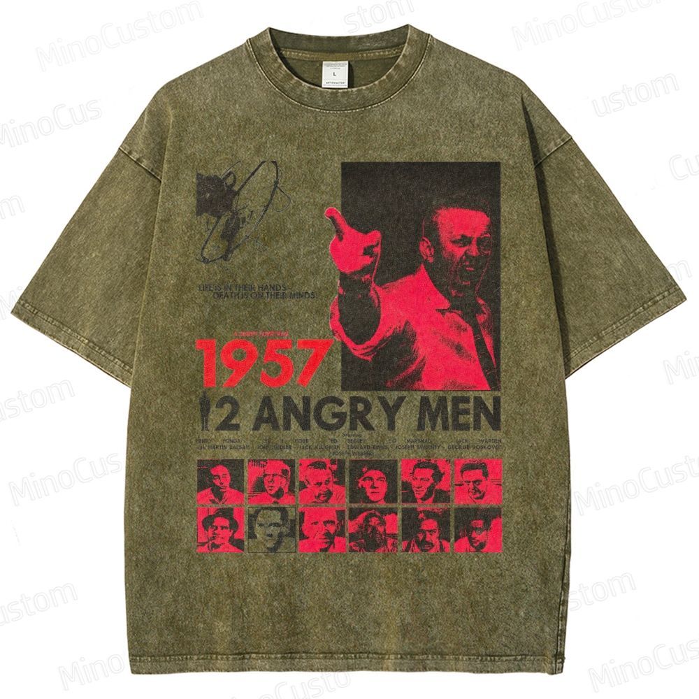 12 Angry Men 1957 Vintage Movie Washed T-Shirt 