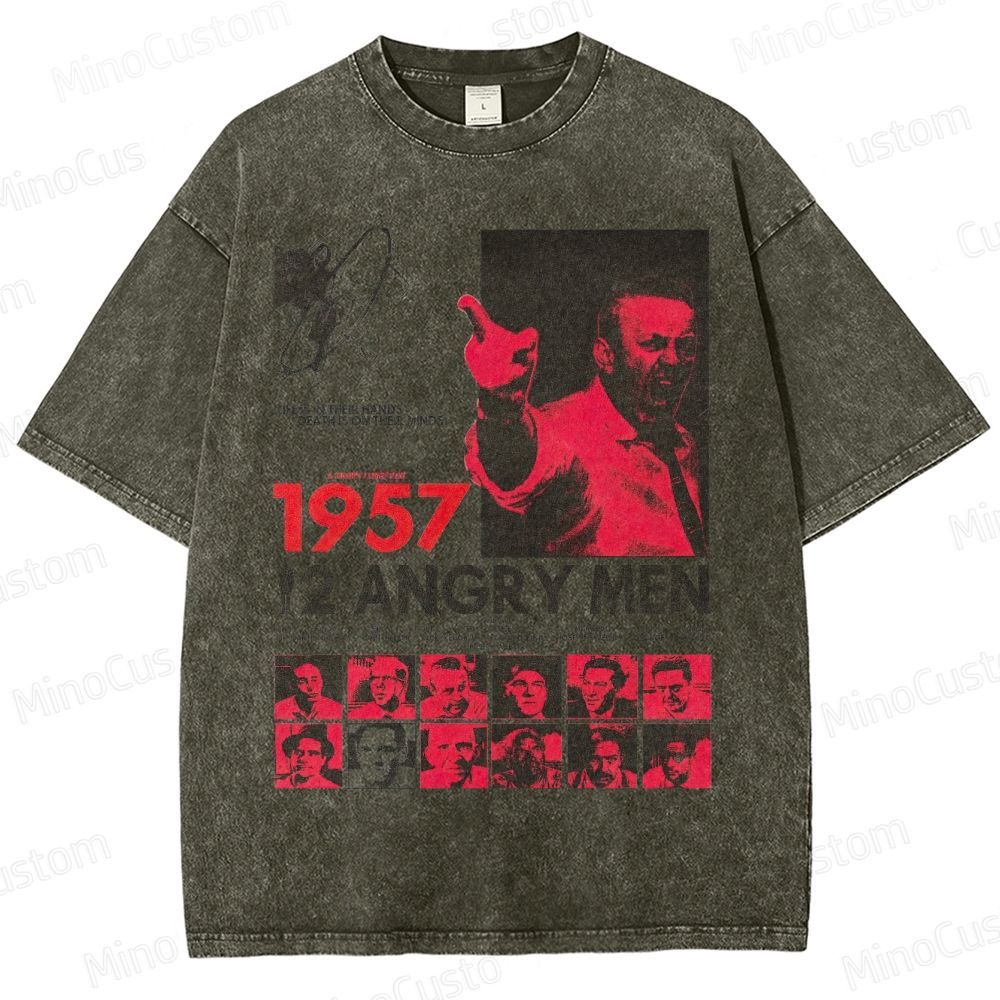 12 Angry Men 1957 Vintage Movie Washed T-Shirt
