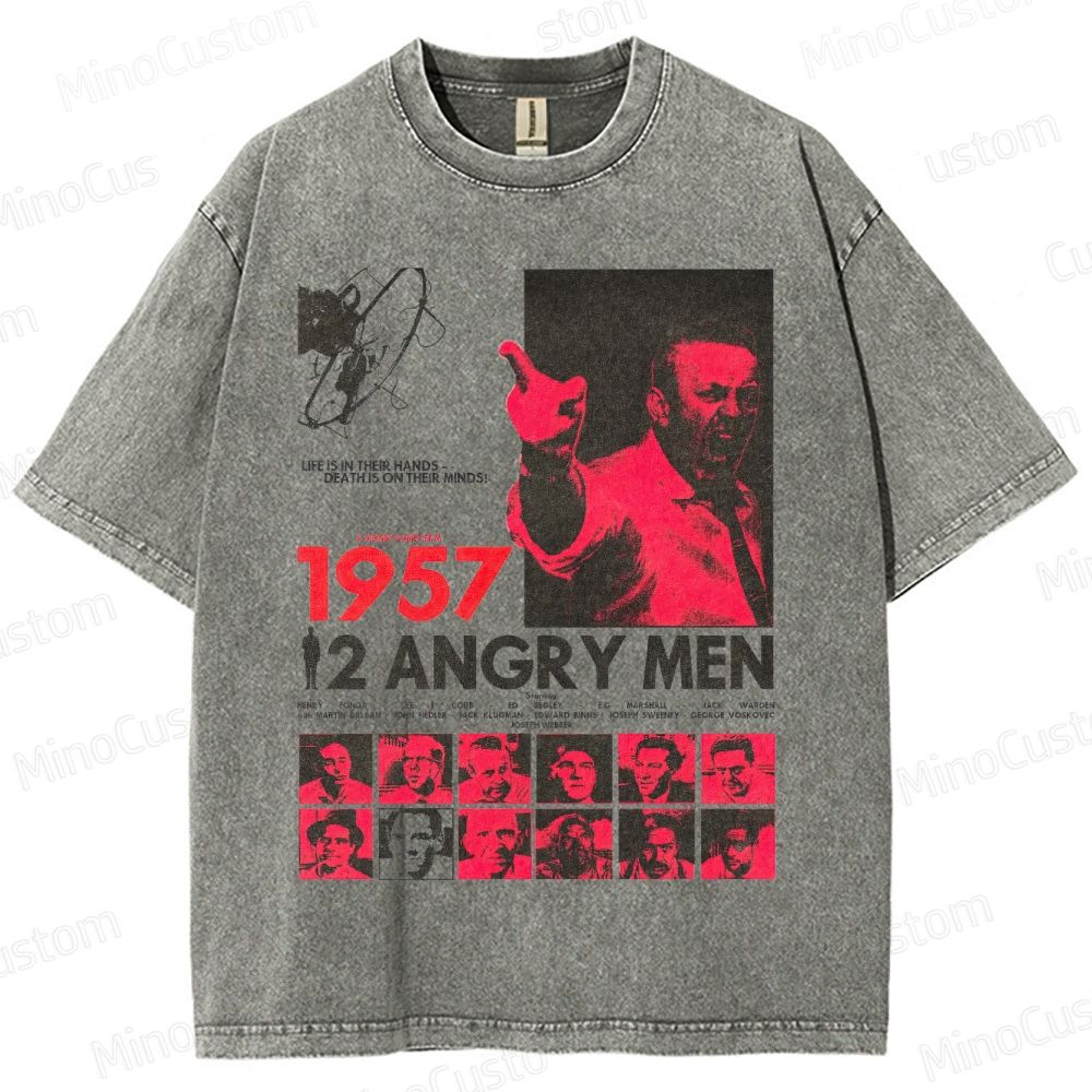 12 Angry Men 1957 Vintage Movie Washed T-Shirt 