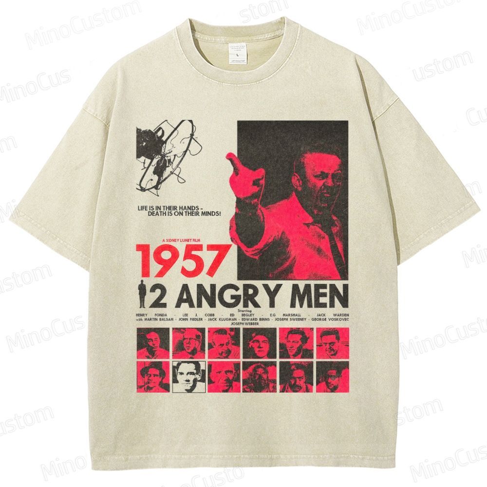 12 Angry Men 1957 Vintage Movie Washed T-Shirt 