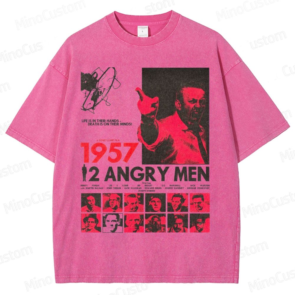 12 Angry Men 1957 Vintage Movie Washed T-Shirt 