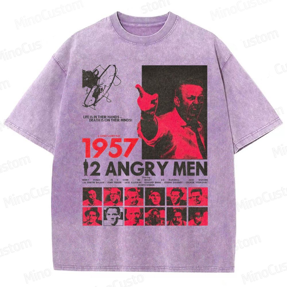 12 Angry Men 1957 Vintage Movie Washed T-Shirt 