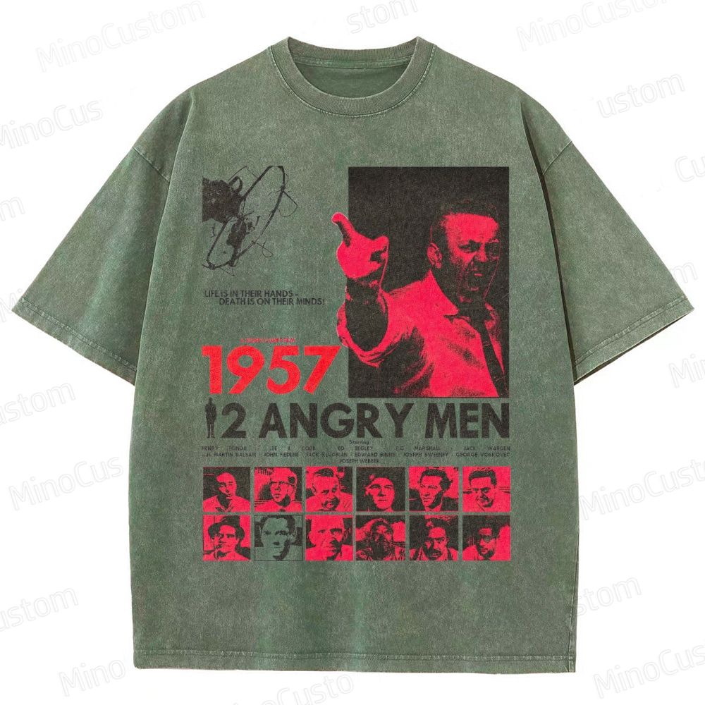 12 Angry Men 1957 Vintage Movie Washed T-Shirt 