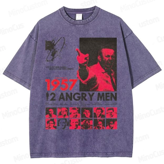 12 Angry Men 1957 Vintage Movie Washed T-Shirt 