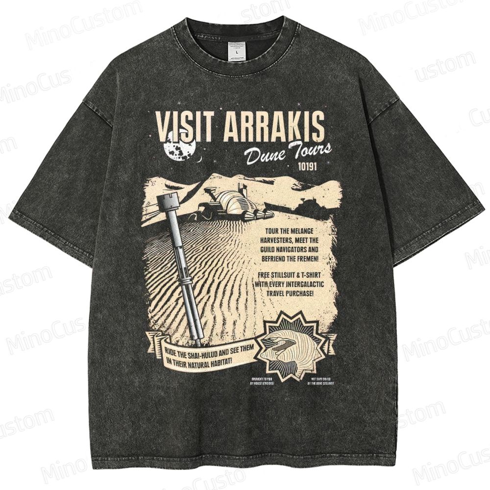 Vintage Dune “Visit Arrakis” Tour Graphic Washed T-Shirt